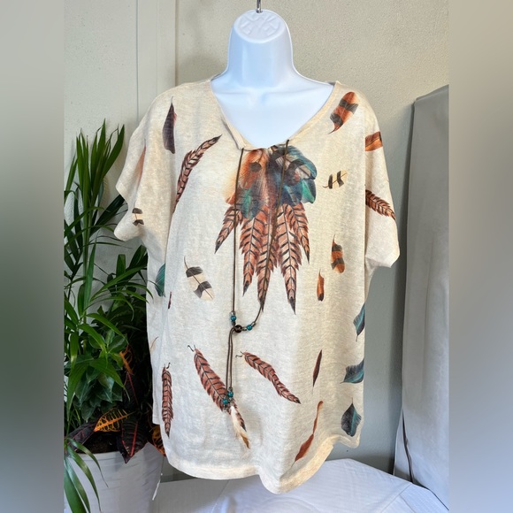 Source Unknown Tops - Sold…NWOT Western Style Relaxed Fit Top